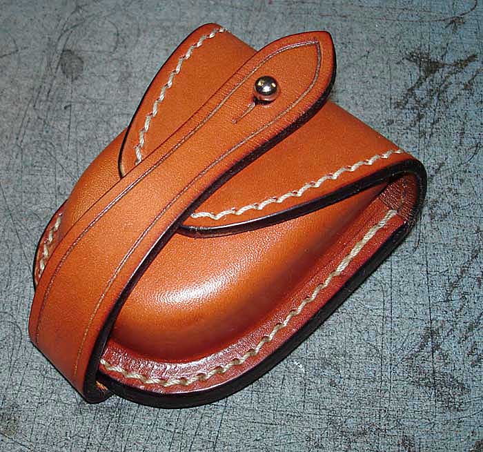 Leather fob watch pouch